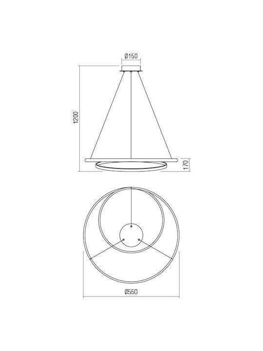 Redo Group Pendant Light LED with Natural White Light White