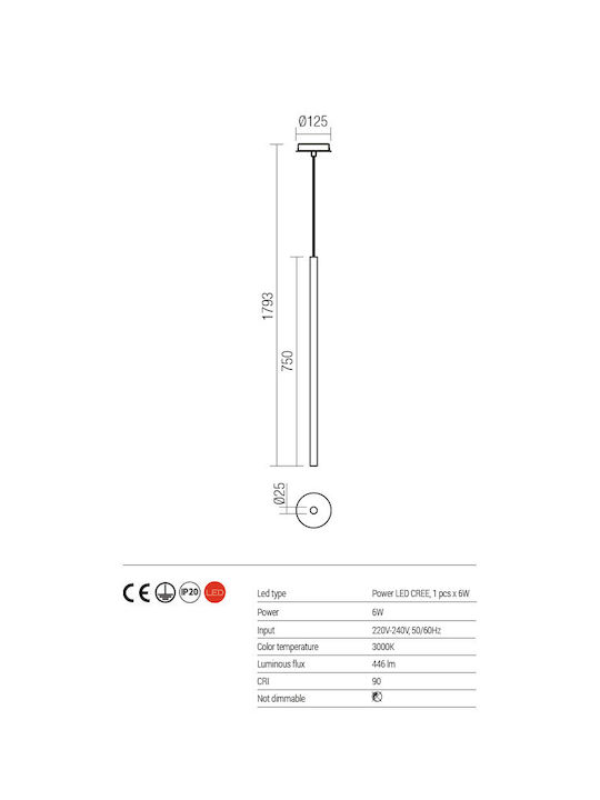 Redo Group Pendant Light LED with Warm White Light White