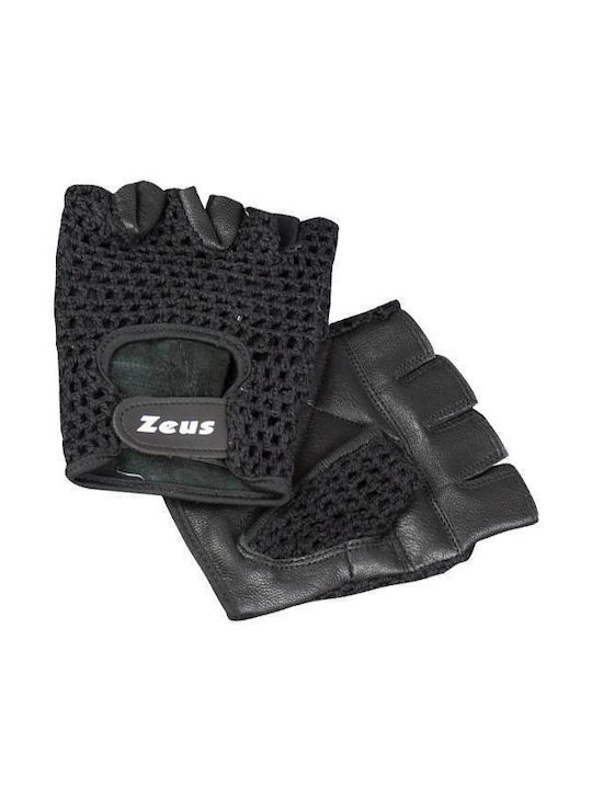 Zeus Guanto Palestra Rete Men's Gym Gloves Μαύρα