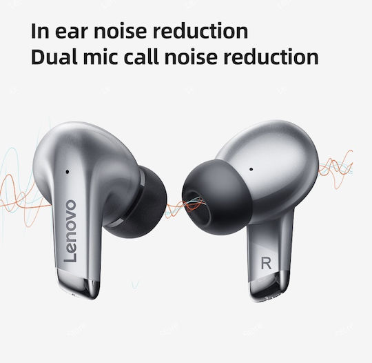 Lenovo LP5 In-ear Bluetooth Handsfree Ακουστικά με Θήκη Φόρτισης Μαύρα