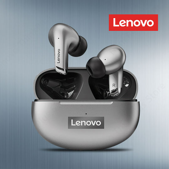 Lenovo LP5 In-ear Bluetooth Handsfree Ακουστικά με Θήκη Φόρτισης Μαύρα