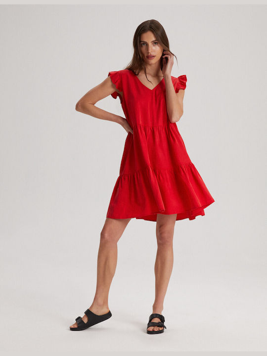 Vielfältiges Kleid IMMAIO - Rot