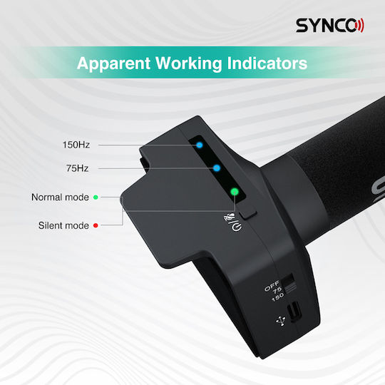 Synco SY-U3-MMIC Δυναμικό Μικρόφωνο Shock Mounted για Φωνητικά