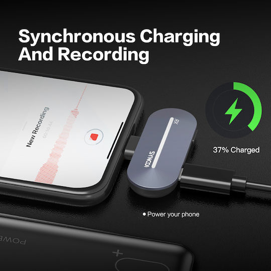 Synco P1T Безжично Микрофон Πέτου, Clip On за Вокали в Gray Цвят
