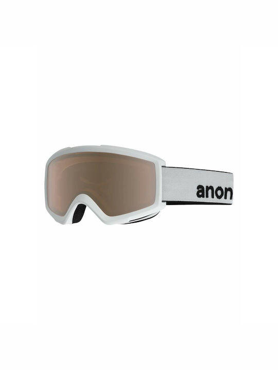 Burton Helix 2.0 Ski & Snowboard Goggles Kids White with Lens in Gray Color
