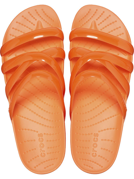 Splash Glossy Women's Flip Flops Orange