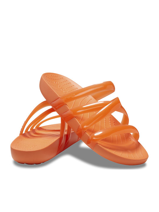 Splash Glossy Women's Flip Flops Orange