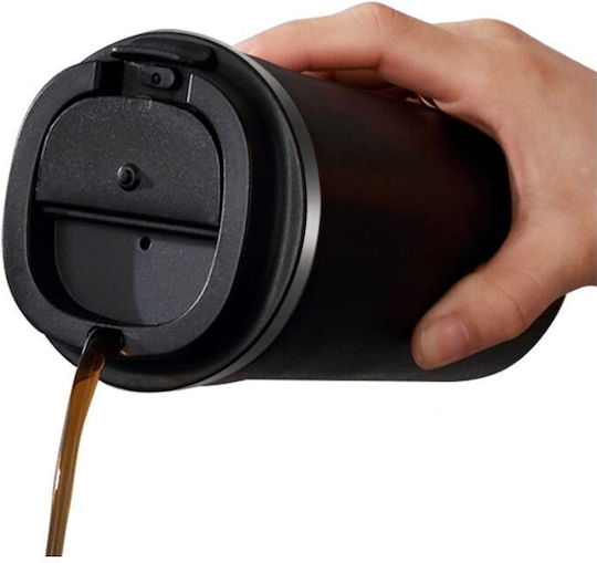 Ποτήρι Θερμός Ανοξείδωτο 510ml Μαύρο