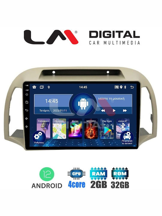 LM Digital Ηχοσύστημα Αυτοκινήτου για Nissan Micra 2002-2007 (Bluetooth/USB/WiFi/GPS) με Οθόνη Αφής 9"