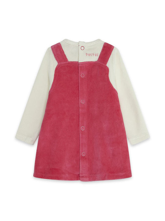 Tuc Tuc Kids Dress Velvet Long Sleeve Pink