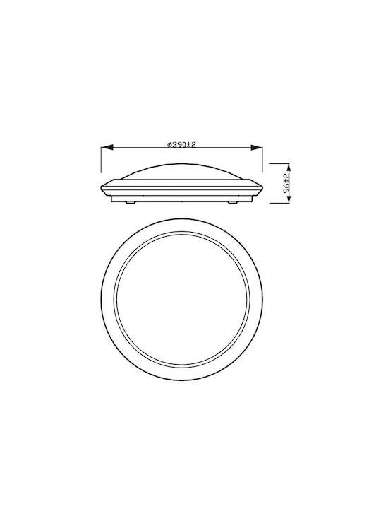 Philips myLiving Cinnabar Πλαφονιέρα Οροφής 40.4εκ. Λευκή με Ενσωματωμένο LED