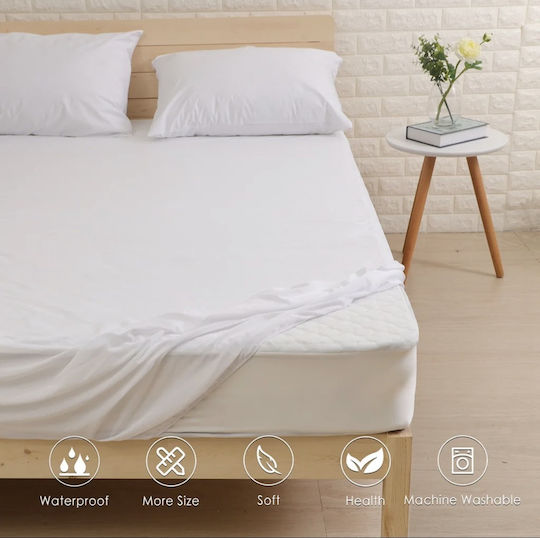 My Home Luxury Protective Cover Queen with Skirt White 160x200+30cm