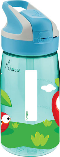 Laken Cherry-Apple Kids Water Bottle Plastic with Straw Tritan Summit 450ml