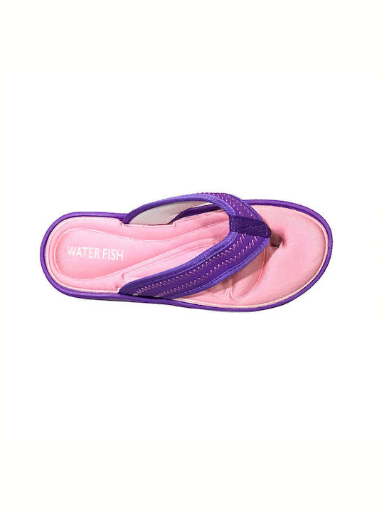 Ustyle US-0037 Frauen Flip Flops Μωβ/ΡοζUS-0037-4