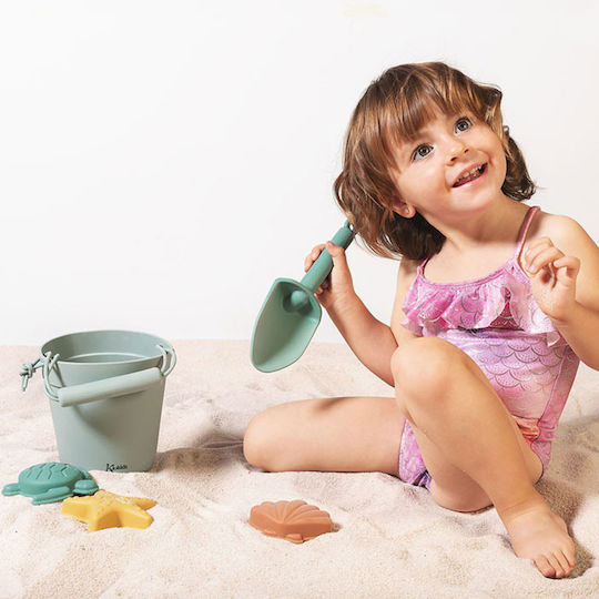 Kiokids Beach Bucket Set with Accessories Green (5pcs)