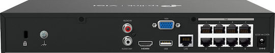 TP-LINK v1 Записващо устройство NVR 8 Канала с Резолюция Full HD+ VIGI NVR1008H-8MP