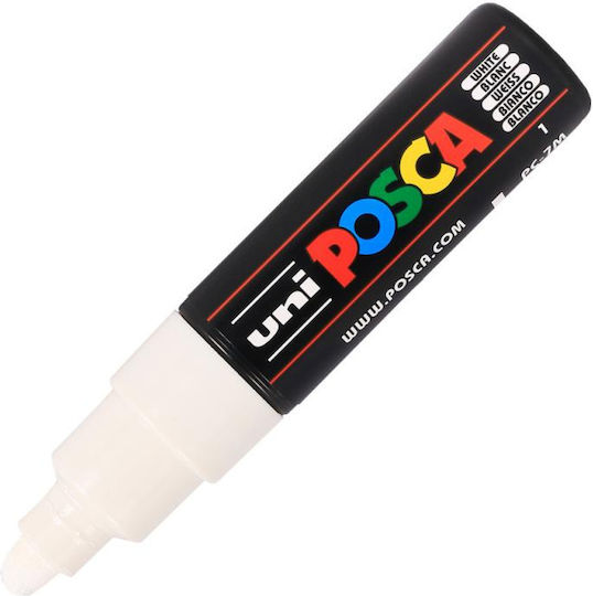 Posca PC-7M Ανεξίτηλος Μαρκαδόρος Λευκός 5.5mm