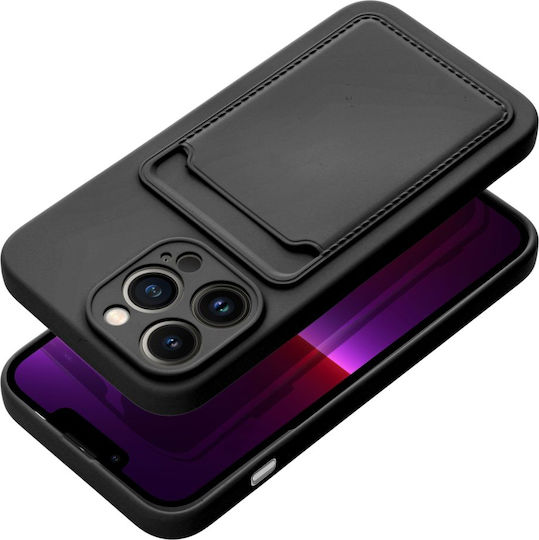 Sonique Card Umschlag Rückseite Silikon mit Kartenhalter Schwarz (Redmi Note 12 5G / Poco X5 5G)