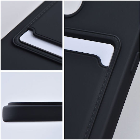 Sonique Card Umschlag Rückseite Silikon mit Kartenhalter Schwarz (Redmi Note 12 5G / Poco X5 5G)