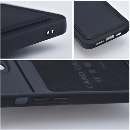 Sonique Card Back Cover Σιλικόνης με Υποδοχή για Κάρτες Μαύρο (Redmi Note 12 Pro+)