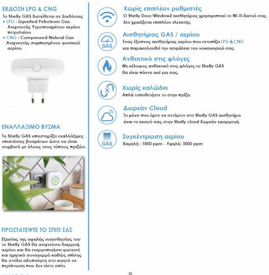 Shelly Gas LPG Детектор за газ Wi-Fi
