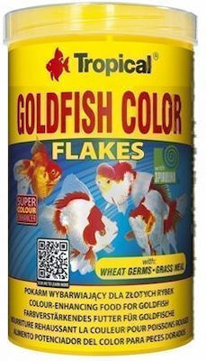 Tropical Colour Goldfish Food Flakes with Spirulina 250ml