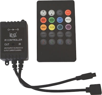 Amarad Ασύρματο Dimmer και RGB Controller IR με Τηλεχειριστήριο & Sound Controller 5.3.23