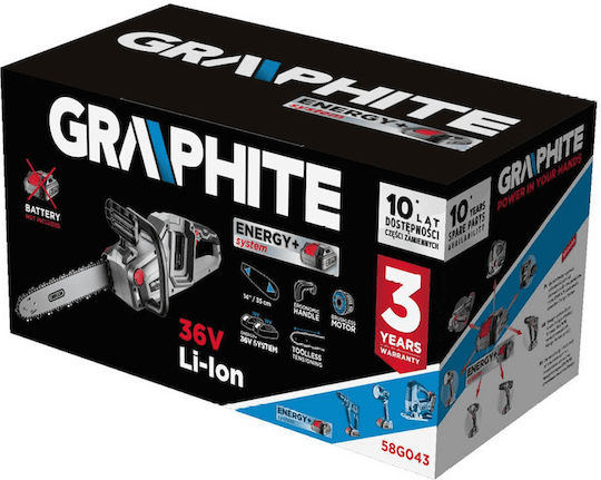 Graphite Αλυσοπρίονο Μπαταρίας Solo Brushless 18V 2.8kg με Λάμα 35cm