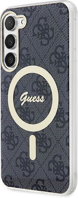 Guess Plus Umschlag Rückseite Kunststoff / Silikon Schwarz (Galaxy S23+) GUHMS23MH4STK