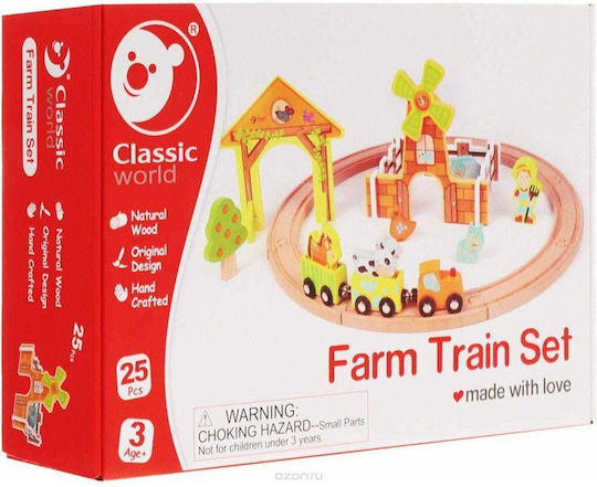 Classic World Farm Set with Train for 3+ years+ Years