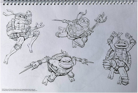 Gim Zeichenblöcke Ninja Turtles C4 (22,9 x 32,4 cm)