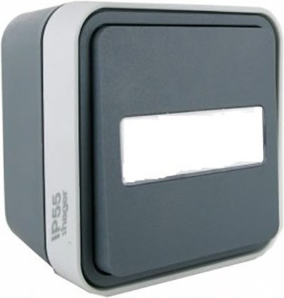 Hager Cubyko Бутон Bell В Сив Цвят WNC025