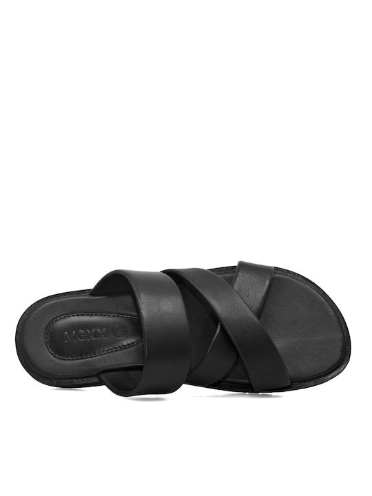 Mexx Fashion Men's Leather Sandals Black