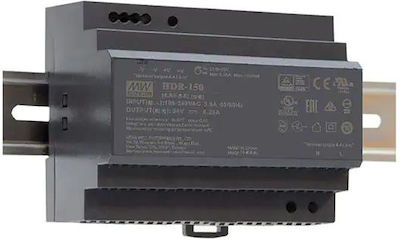 Mean Well Sursă de Alimentare pe Șină DIN HDR-150-12 cu Ieșire 12V și Putere 135.6W 11.3A