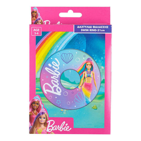 Gim Barbie Παιδικό Σωσίβιο Κουλούρα Barbie με Διάμετρο 51εκ. για 3-6 Ετών