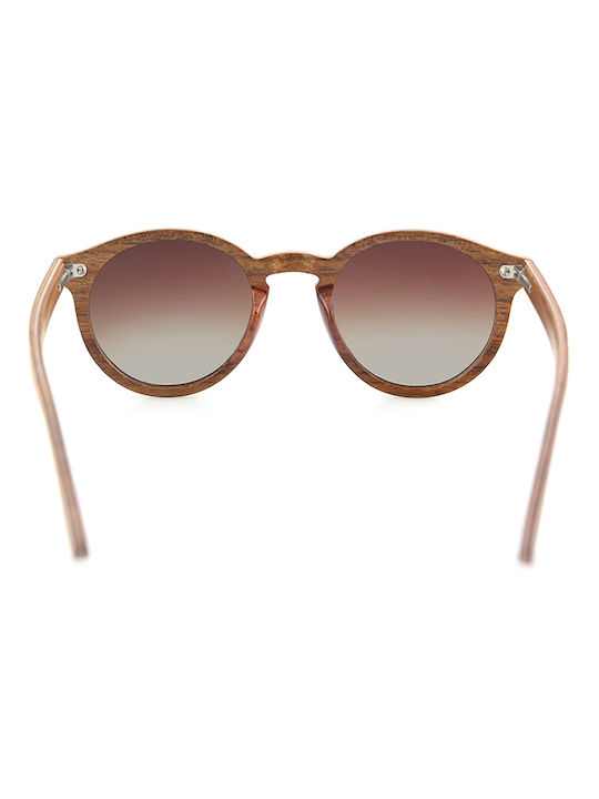 Daponte Sonnenbrillen mit Braun Rahmen und Braun Verlaufsfarbe Polarisiert Linse DAP040K#G5