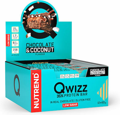 Nutrend Qwizz Bar with 35% Protein & Flavor Chocolate Coconut 60gr