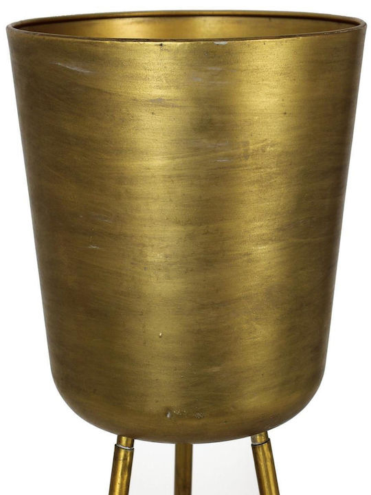 ArteLibre Planter Metal Gold with Stand 32.5x32.5x106.5cm.