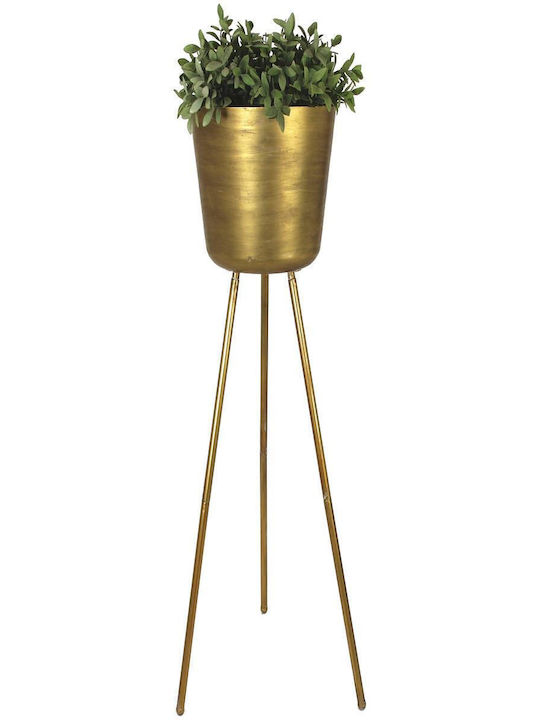 ArteLibre Planter Metal Gold with Stand 32.5x32.5x106.5cm.