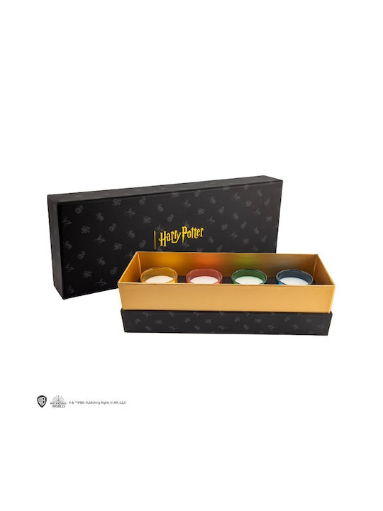 Cinereplicas Lumânare Aromatică Din Soia Harry Potter Hogwarts Houses În Borcan Multicolor 4 Bucăți