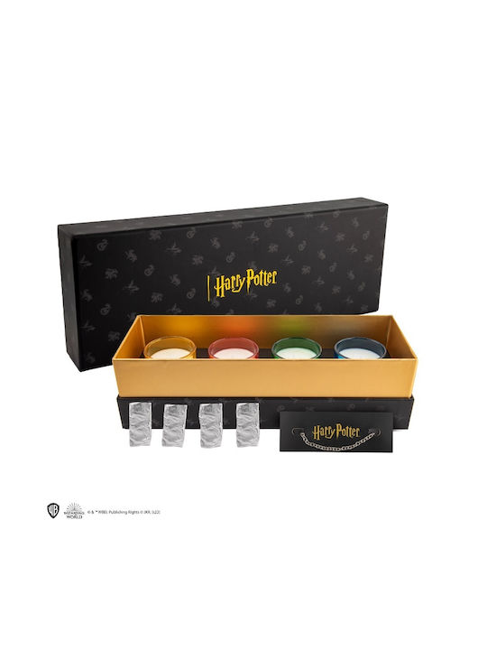 Cinereplicas Lumânare Aromatică Din Soia Harry Potter Hogwarts Houses În Borcan Multicolor 4 Bucăți