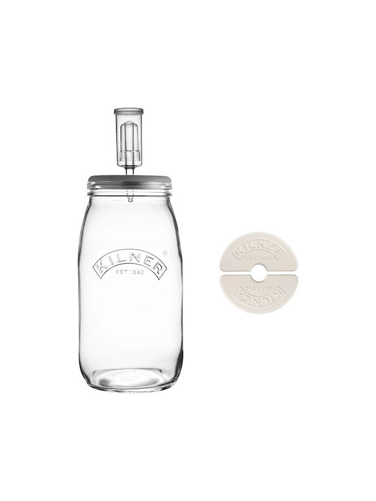 KIlner Σετ 5τμχ Βάζα Γενικής Χρήσης με Καπάκι Γυάλινο Διάφανο 3000ml