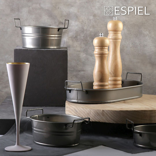 Espiel Tavă Decorativă Metal Oval 22.5x13x5cm 1buc