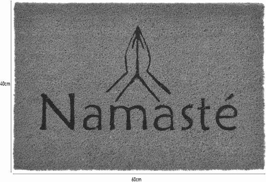 Click Πατάκι Εισόδου Namaste Natural / Μαύρο 40x60εκ.