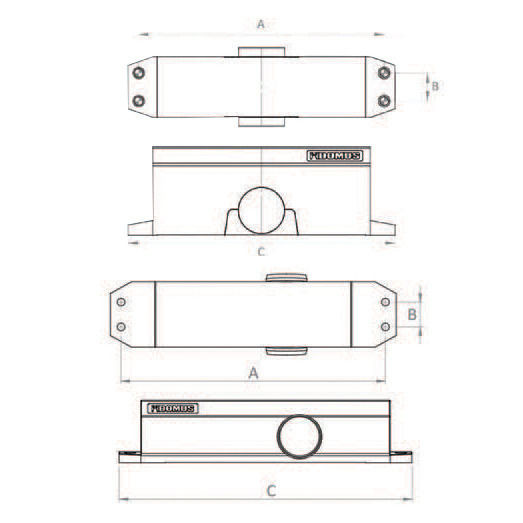 Domus Door Return Mechanism for Doors up to 85cm and 40kg Silver