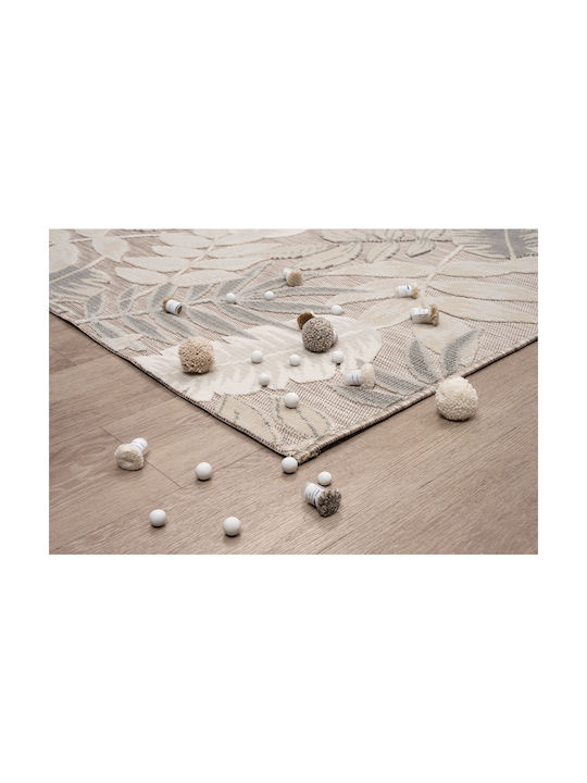 Newplan 65256B Summer Bedroom Rug Set Wicker Garden Beige 3 Pieces [2x(67x140cm)-1x(67x210cm)]
