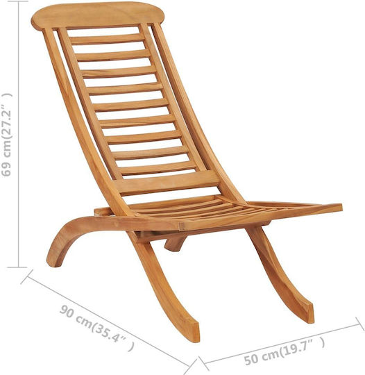 Outdoor-Stuhl Hölzernes Braun 50x90x69εκ.