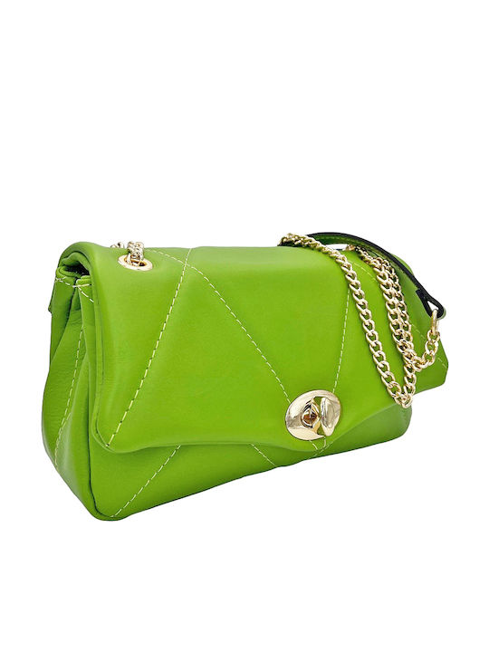 Leather Women's Bag Shoulder Green