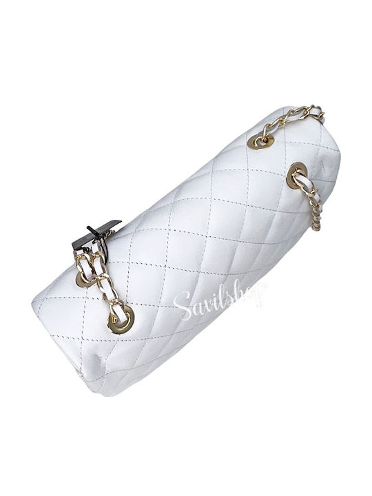 Leather Women's Bag Shoulder Beige