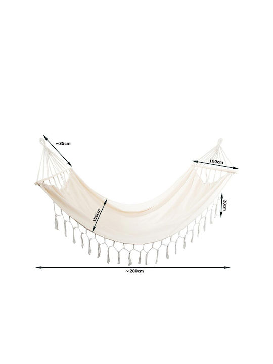 Double Hammock Beige 150x200cm